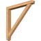 Ekena Millwork Traditional Arts and Crafts Smooth Bracket w/ Offset Brace, Western Red Cedar, 5 1/2"W x 44"D x 44"H BKT0604X44X44TRA03SWR - alternate 1